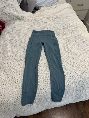 lululemon athletica muted teal high-rise leggings